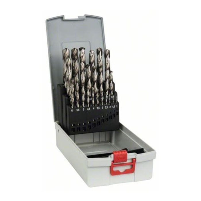 Set de 25 forets à métaux rectifiés HSS-G Robust-lines - Ø1 à 13mm - BOSCH - 2608587017