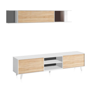 Salón Niva Blanco Brillo - Roble Canadian