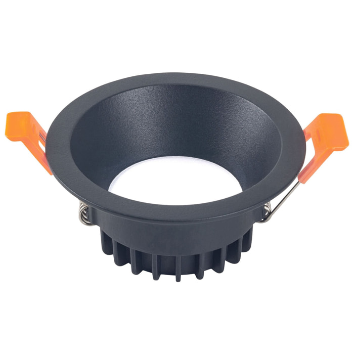 Forlight Jet downlight redondo con luz blanco neutro 4000K en color negro Ø 85mm