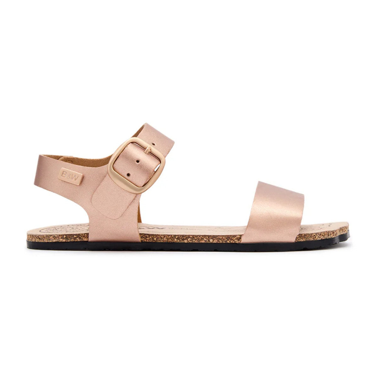 Sandalias Abiertas Barefoot Goflex con Detalles Brillantes en Rosa
