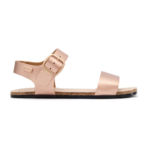 Sandalias Abiertas Barefoot Goflex con Detalles Brillantes en Rosa
