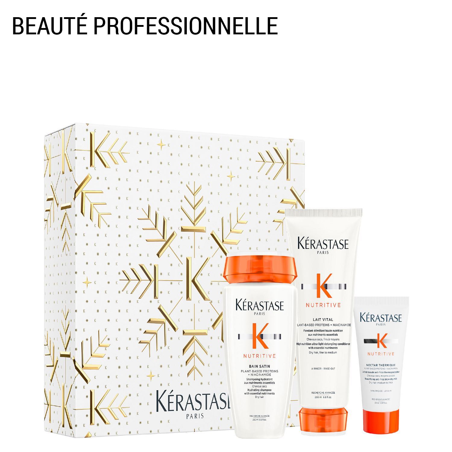 Nutritive - Coffret Trio Nutritive Bain Satin 250 ml + Lait Vital 200 ml + Mini Nectar Thermique 50ml