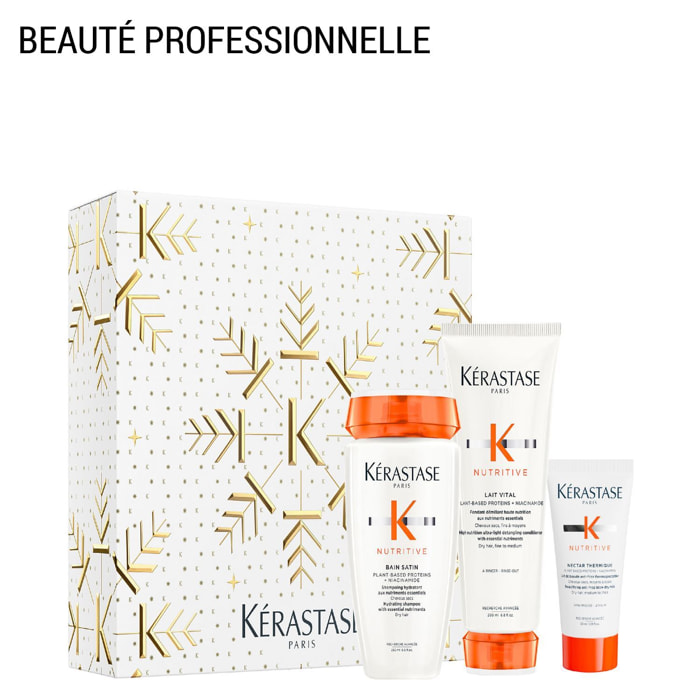Nutritive - Coffret Trio Nutritive Bain Satin 250 ml + Lait Vital 200 ml + Mini Nectar Thermique 50ml