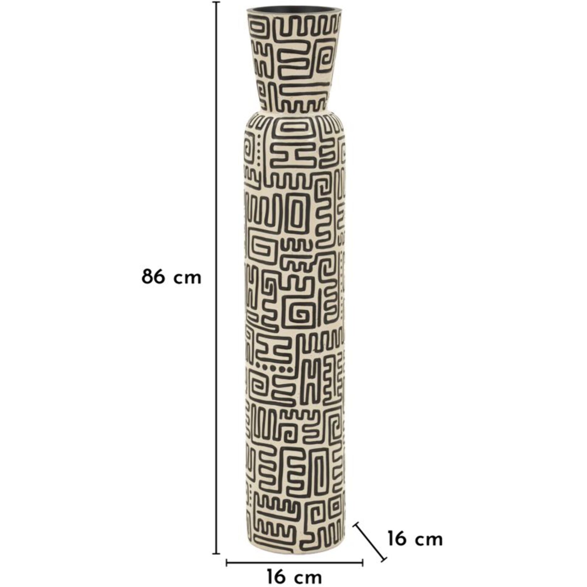 VASO RESINA NAIROBI CM Ø 16X86 (APERTURA CM Ø 12,5)