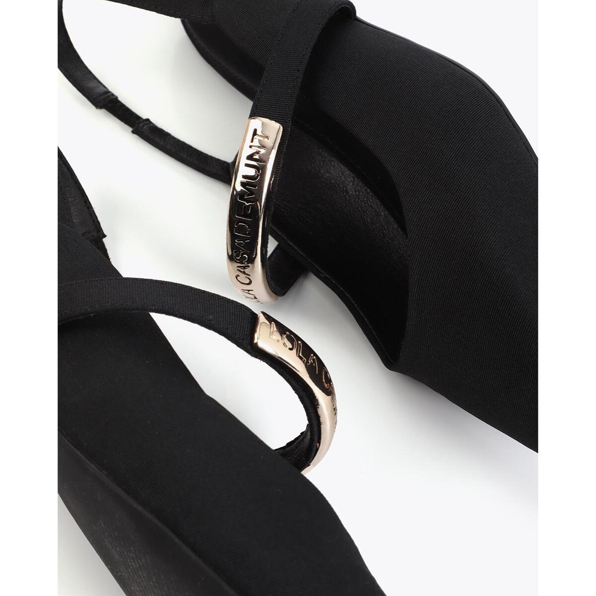 Scarpa bassa in tessuto grosgrain con inserto logo