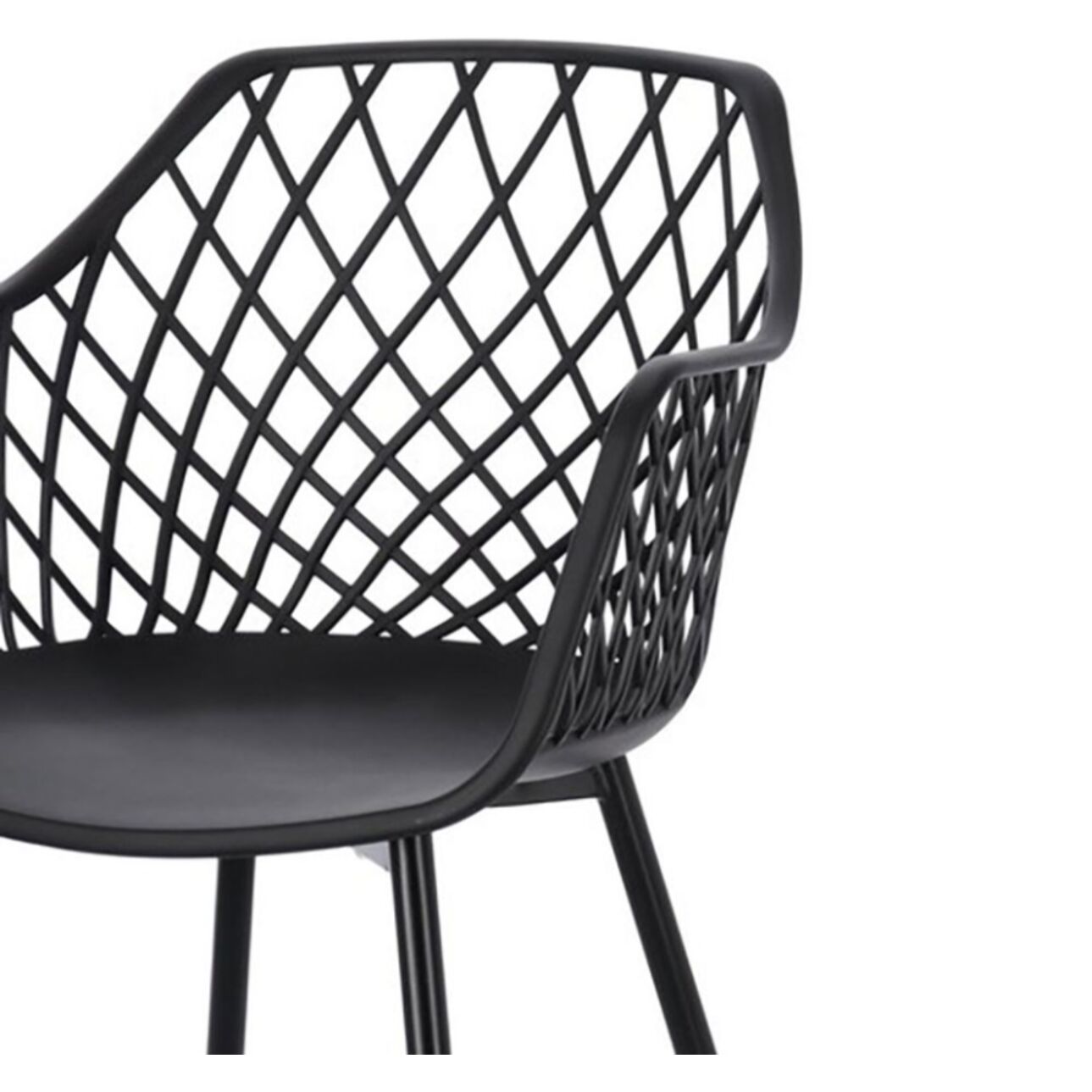 Set di sedie OPTIK in polipropilene e acciaio nero