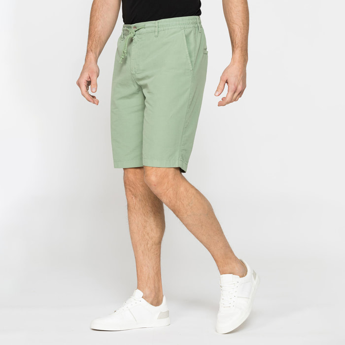 BERMUDA IN RIPSTOP LEGGERO CON ELASTICO E COULISSE