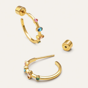 Pendientes Aro Leonor Baño Oro