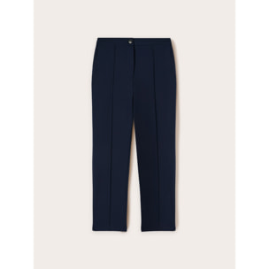 Motivi - Pantalones regular en tejido crêpe - Azul