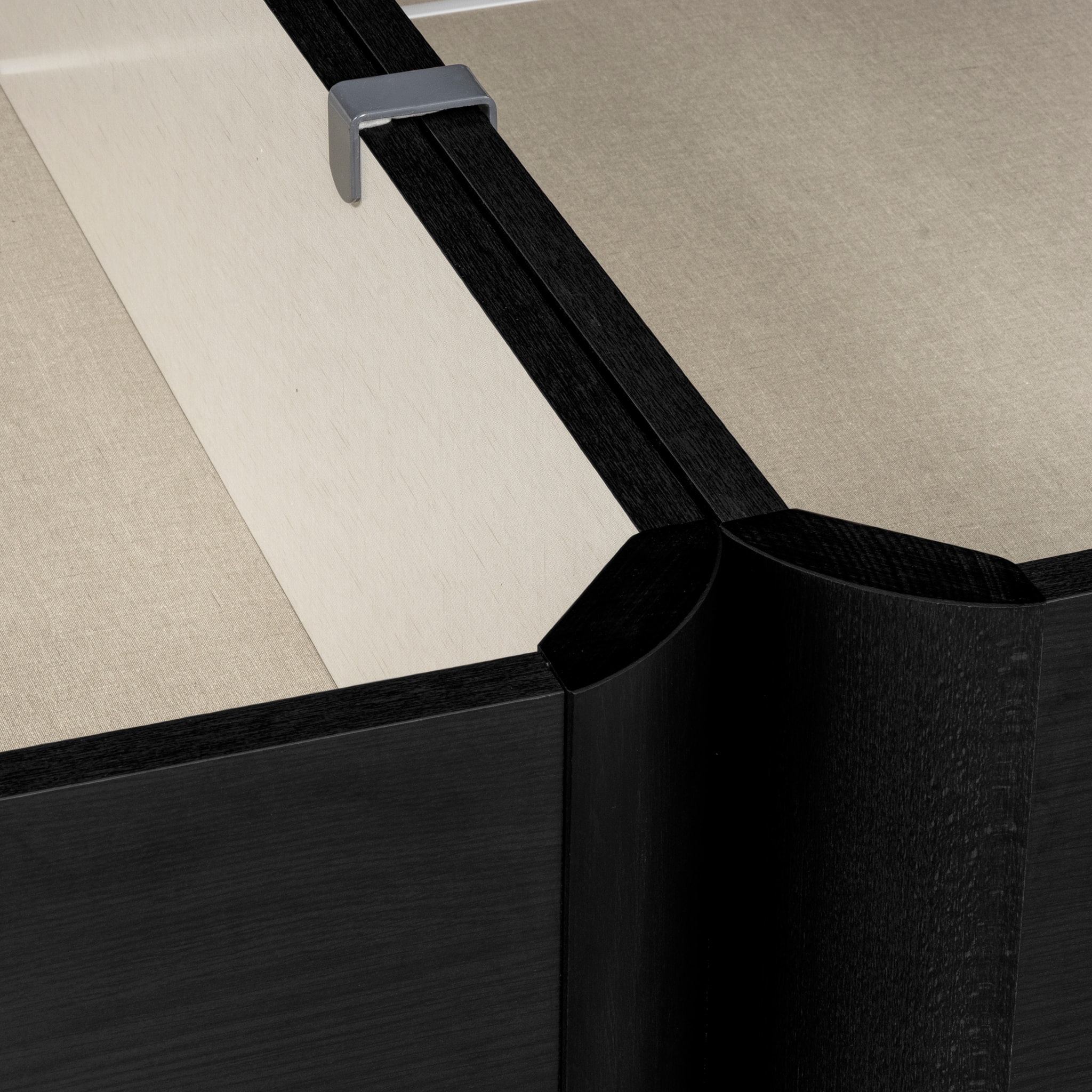 Canapé Abatible 32CM | ENVÍO, MONTAJE Y RECOGIDA ANTIGUO INCLUIDO | Madera | Negro | Gran capacidad | Tapa 3D | WHAT THE SLEEP