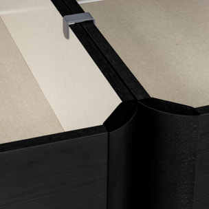 Canapé Abatible 32CM | ENVÍO, MONTAJE Y RECOGIDA ANTIGUO INCLUIDO | Madera | Negro | Gran capacidad | Tapa 3D | WHAT THE SLEEP