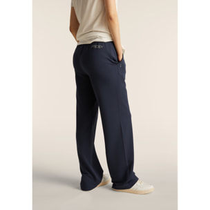 Pantaloni Comfort Fit con gamba dritta e Dettagli in Strass