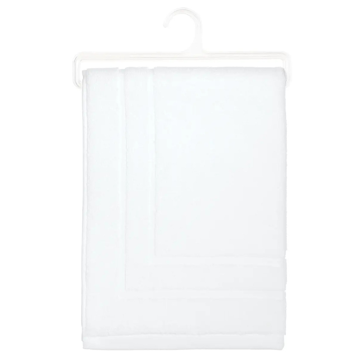 Tapis de bain - coton - blanc - 50x70 cm
