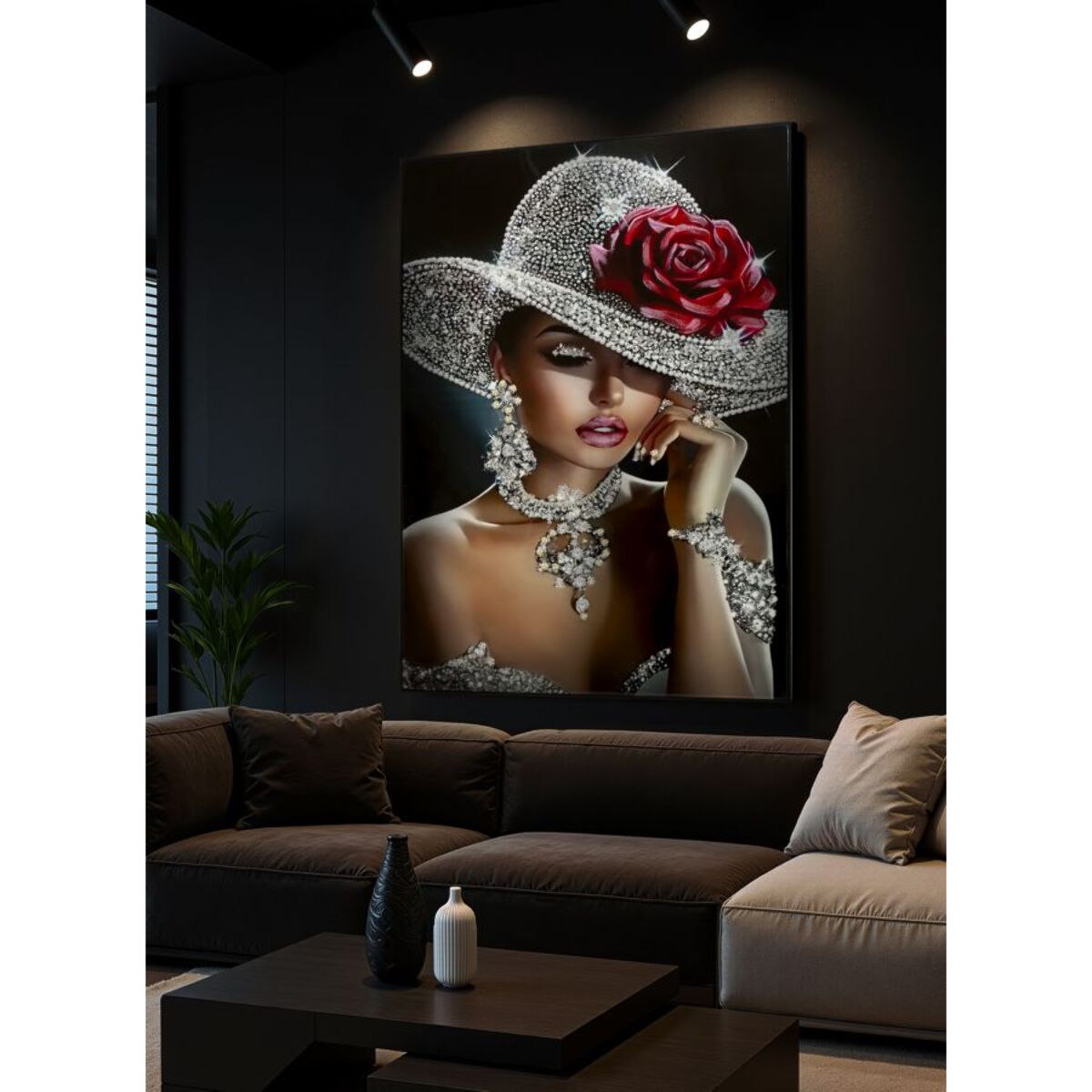 STAMPA DIPINTA SU TELA LACCATA ORLEANS -A- CM 102X4,5X152