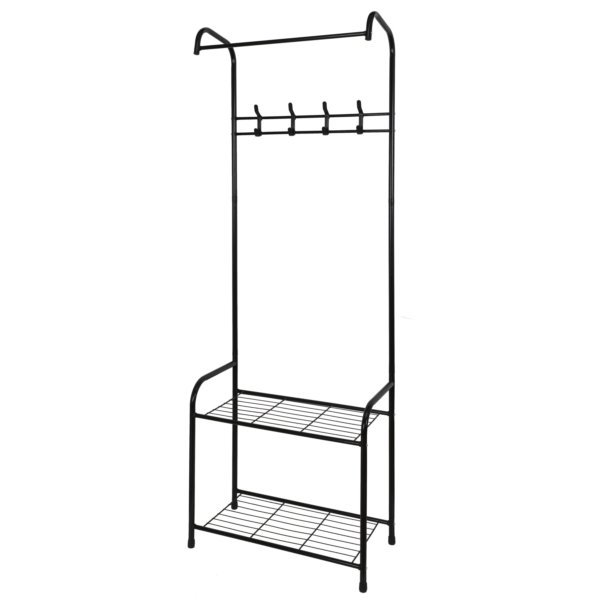 Penderie Dentree Crochets 2 Etages 61x30x170cm