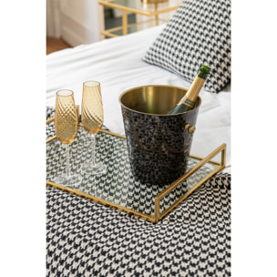 J-Line plateau - acier/verre - or - set de 2