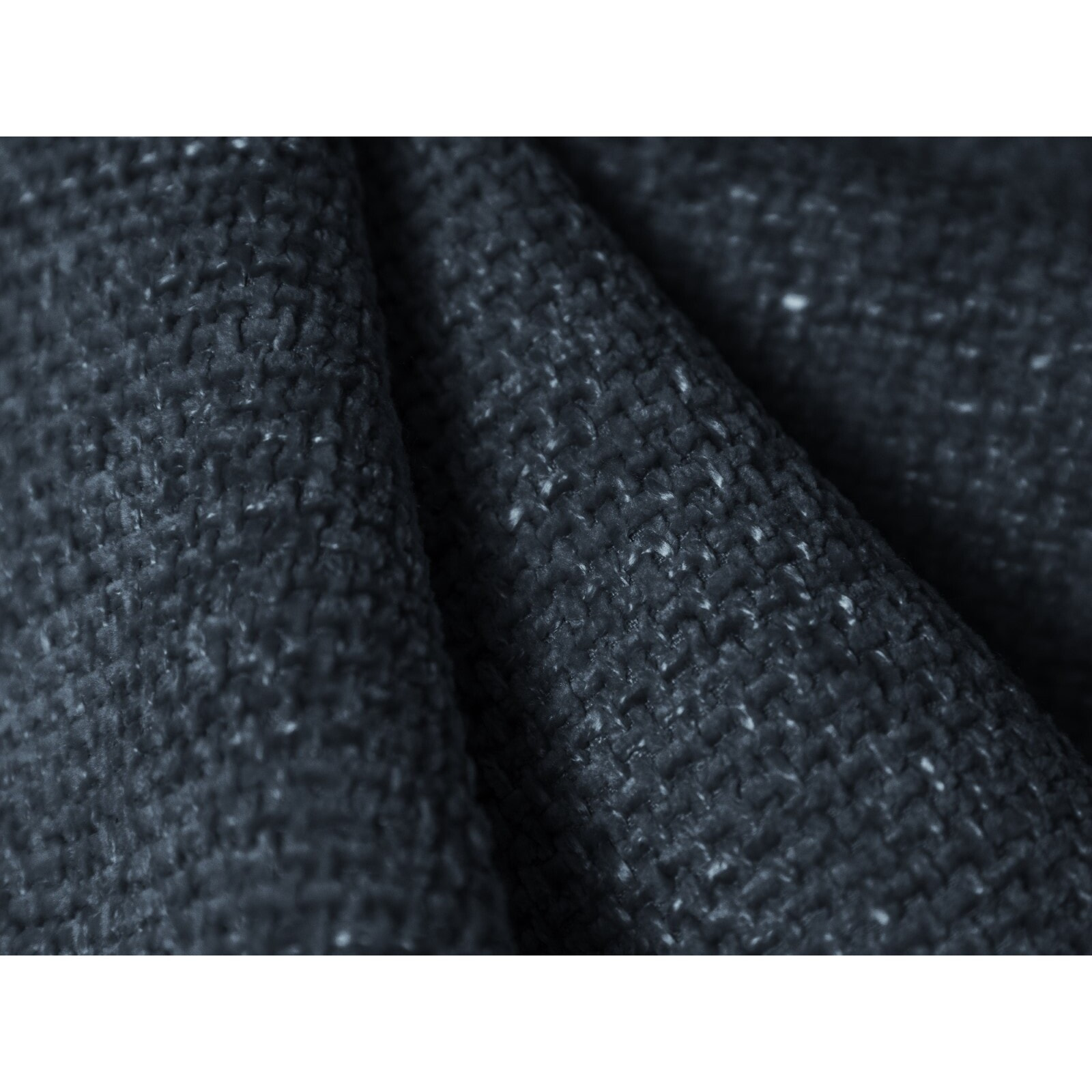 Pouf "Arendal" en chenille bleu roi