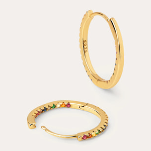 Orecchino Gleam Colors Argento Placcato Oro