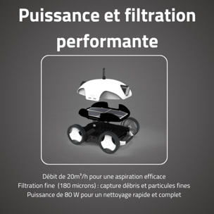 Bestway Robot piscine Falcon nettoyage fond et pentes 28 m² max