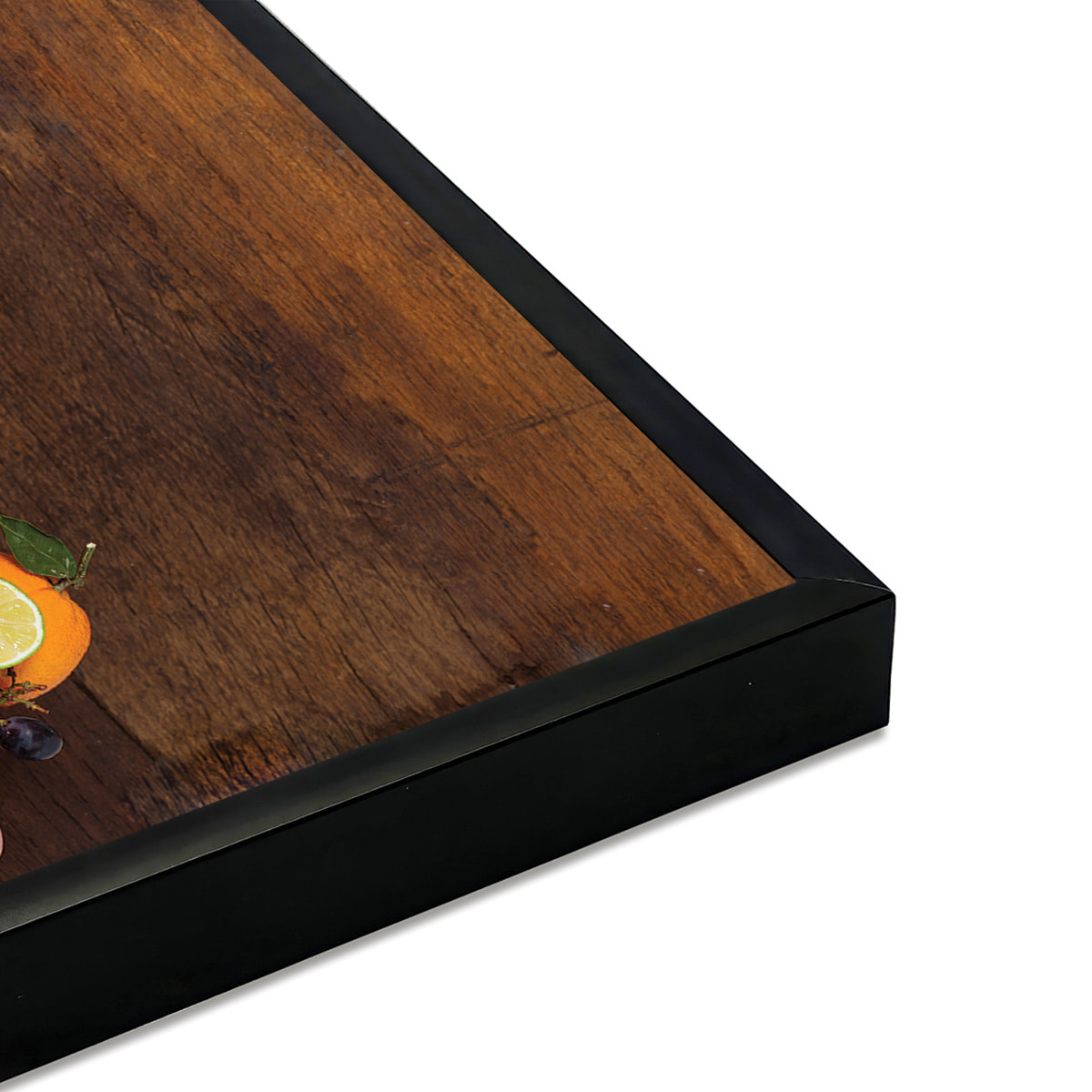 Affiche encadrée corbeille de fruits Affiche + cadre en métal - Noir