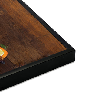 Affiche encadrée corbeille de fruits Affiche + cadre en métal - Noir