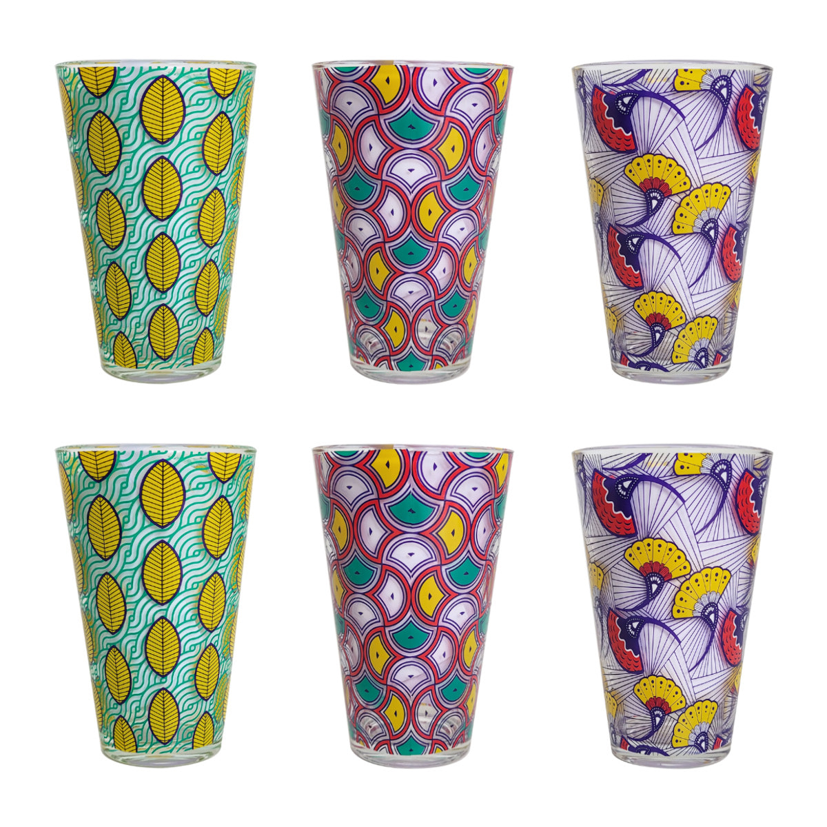 Lot de 6 verres, NYANZA