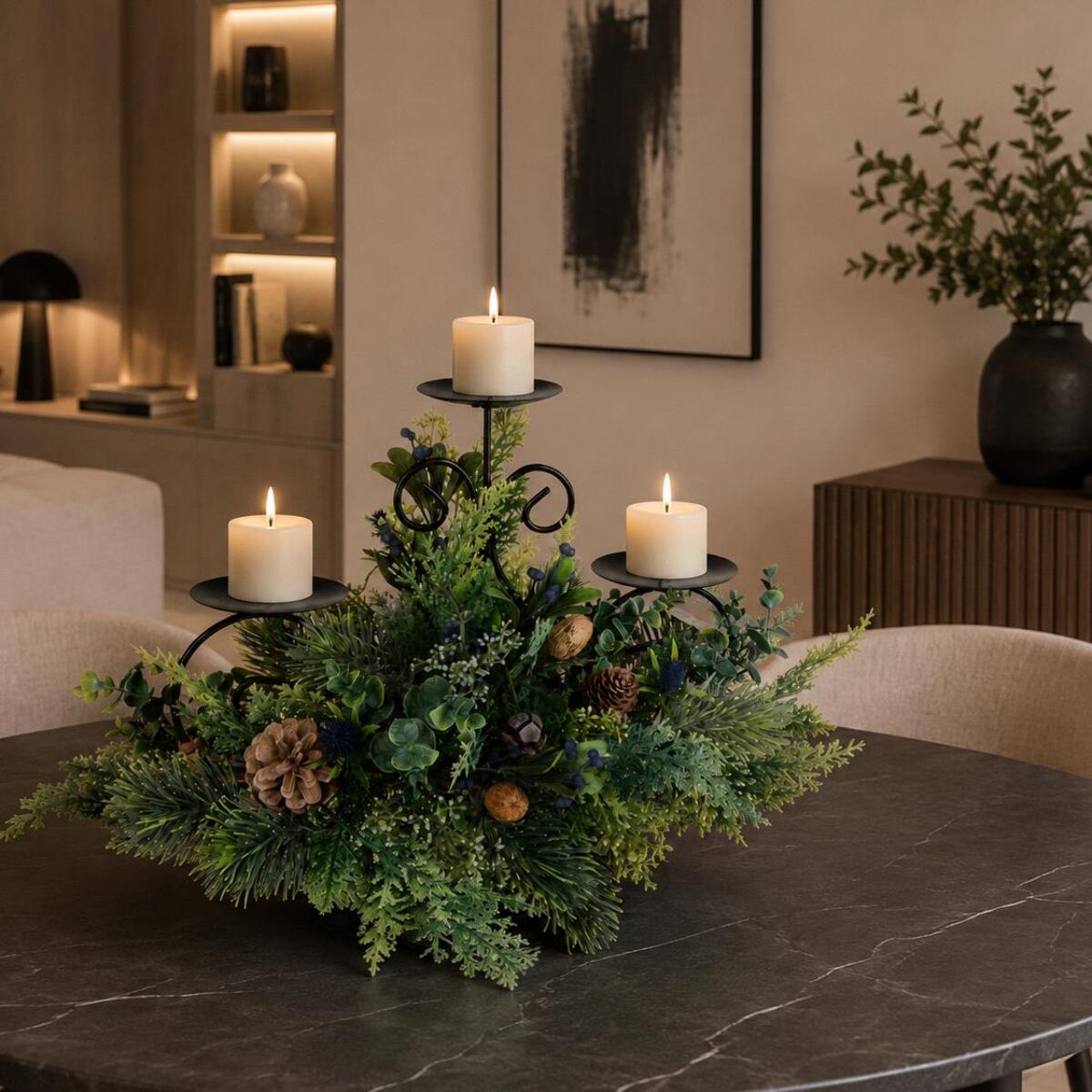 P/candele ghiande e mirtil - Pezzi 1 - VERDE - Bianchi Dino SpA