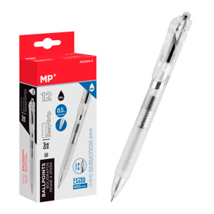 PACK 12 PENNE IN TINTA GEL PUNTA 0,5 mm NERA