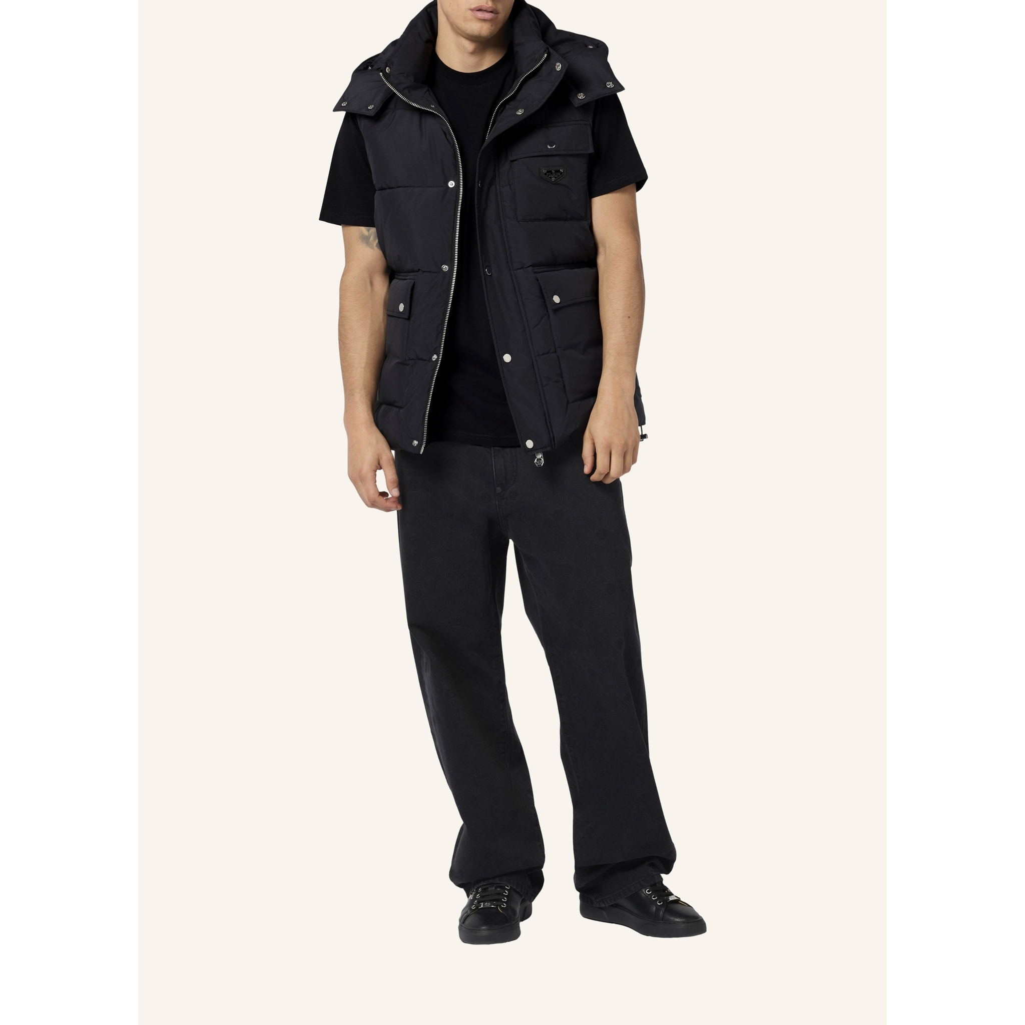 PHILIPP PLEIN Gilet imbottito in piuma GOTHIC PLEIN