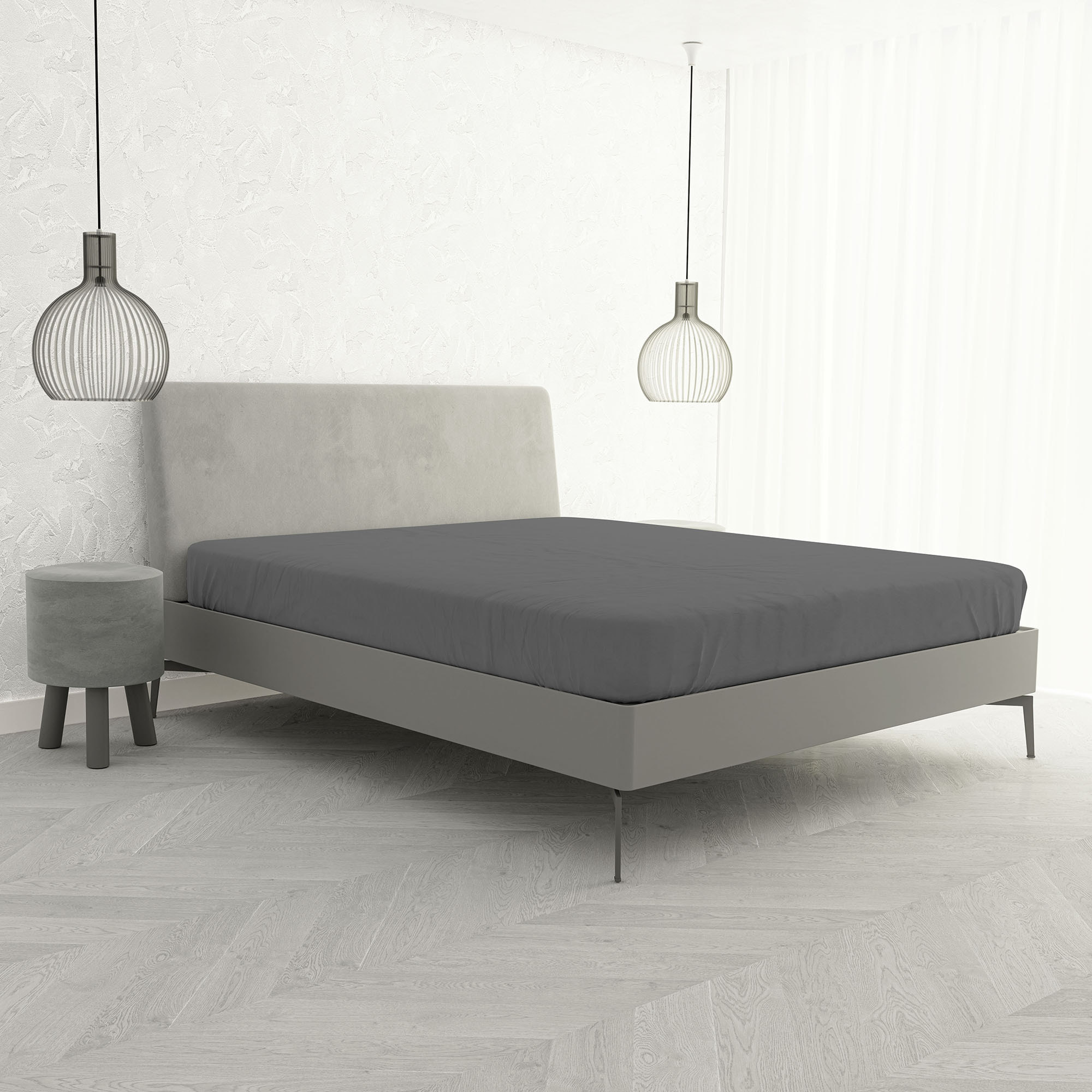 LENZUOLO SOTTO CON ANGOLI MAX COLOR, 100% COTONE MADE IN ITALY