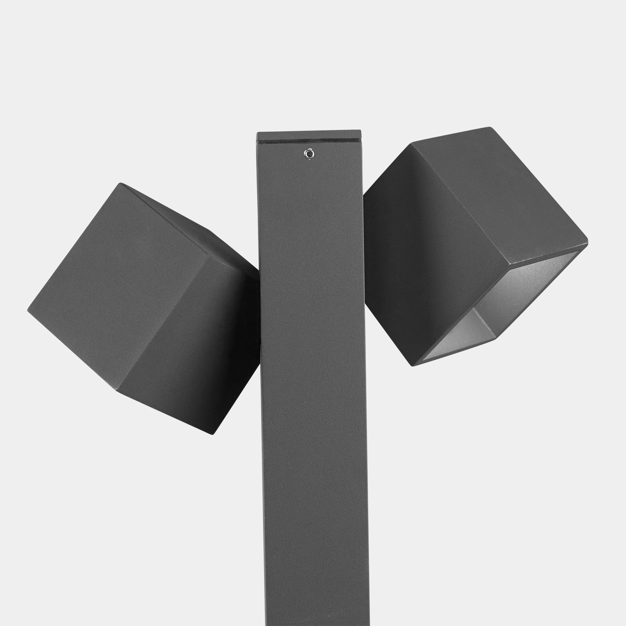 LEDS C4 Baliza Ip65 Cubus Bollard Led 22W Blanco Cálido - 3000K On-Off Gris Urbano 1031