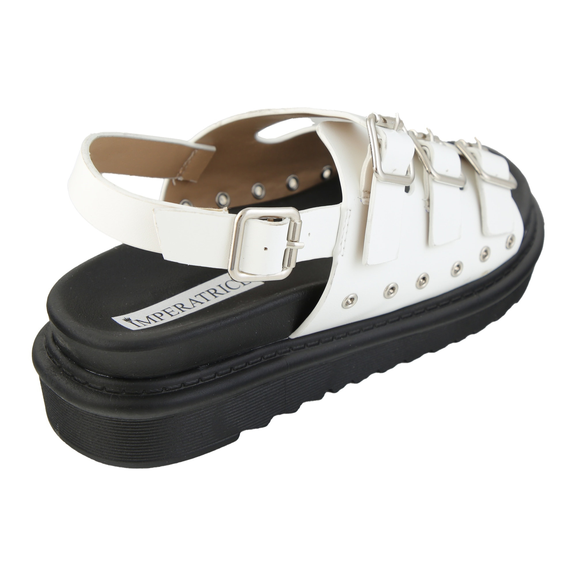 Sandali platform con fibbie