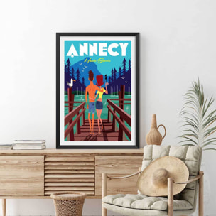 Poster le pont des amours annecy lac Affiche seule