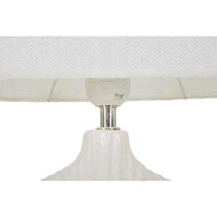 LAMPADA DA TAVOLO SETA BIANCA CM 28,5X15X43