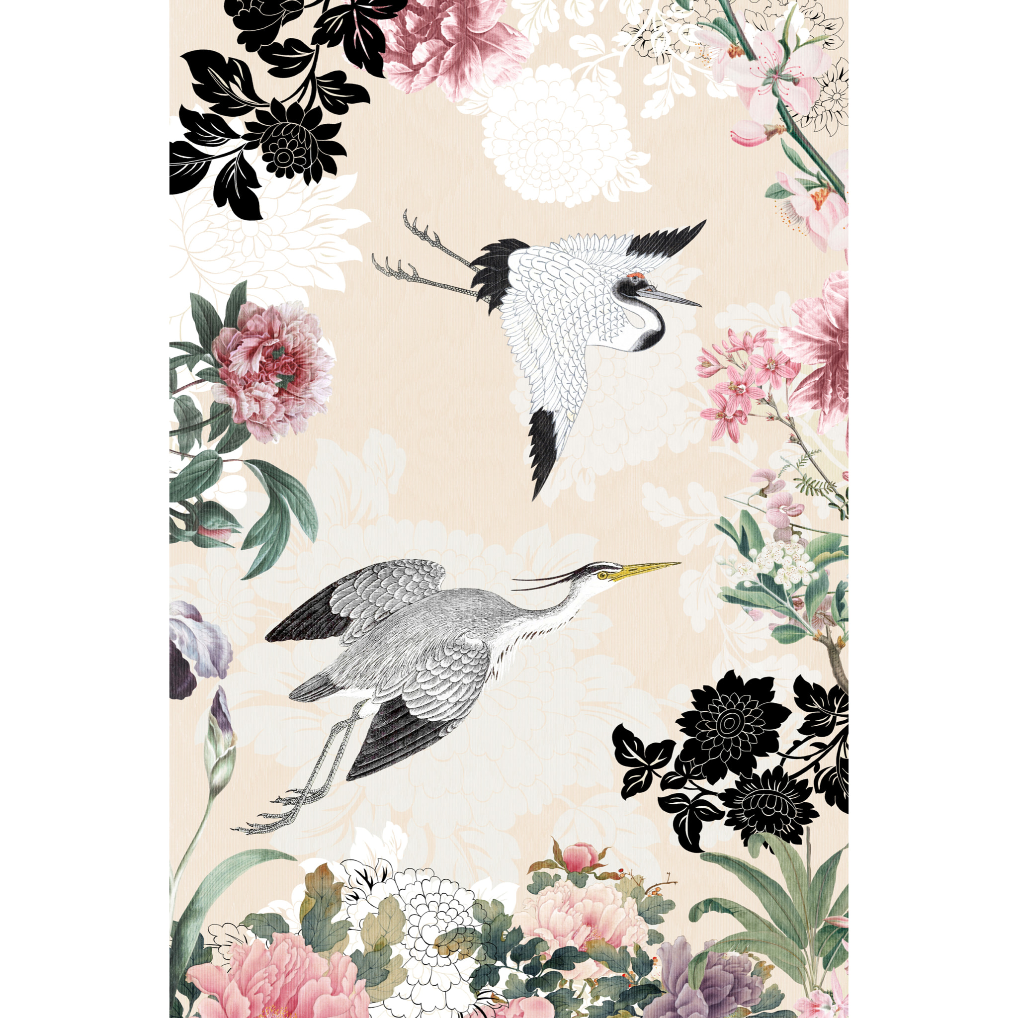 Alfombra de vinilo Hanami -PVC antideslizante, vinilica para cocina o salón, lavable, estilo abstracto