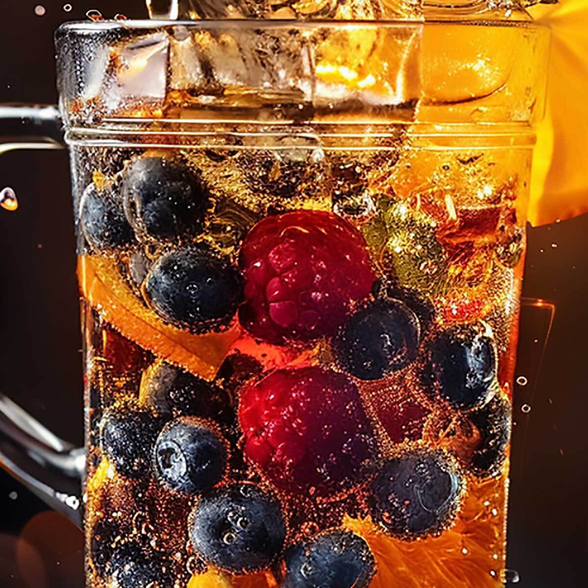 Tableau splash fruits lumineux Toile imprimée