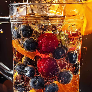 Tableau splash fruits lumineux Toile imprimée