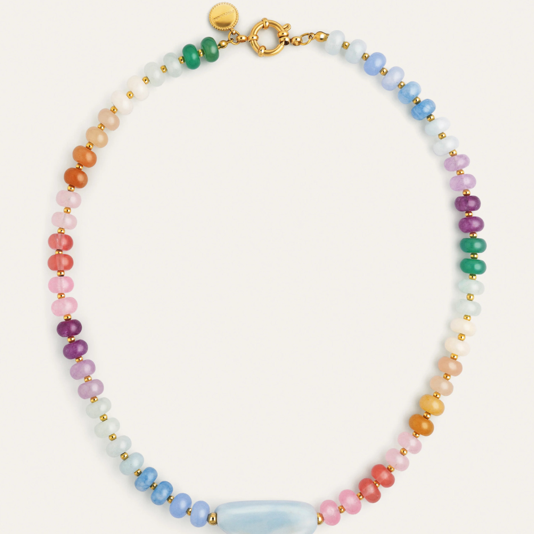 Collana Gummy Stones Acciao Placcato Oro