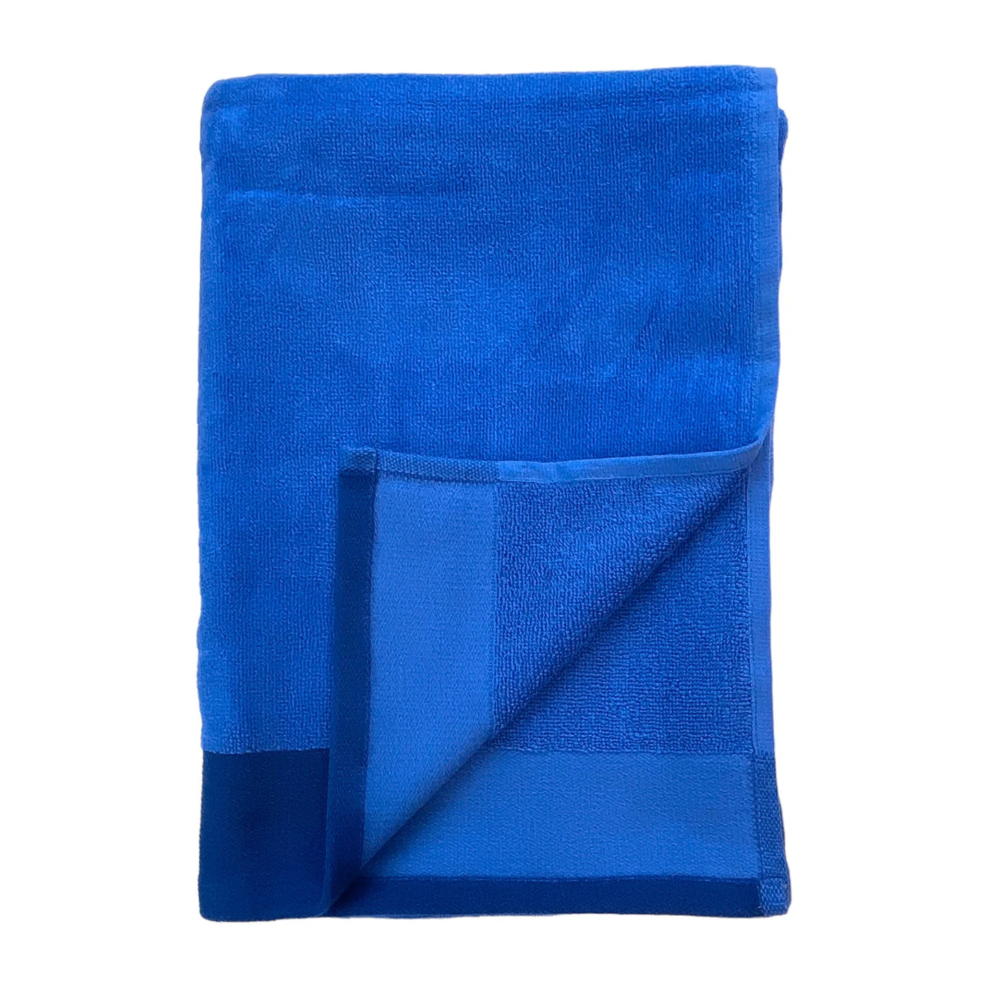 Serviette de bain éponge velours unie Shady Bleu Marine 140x180 370g/m²