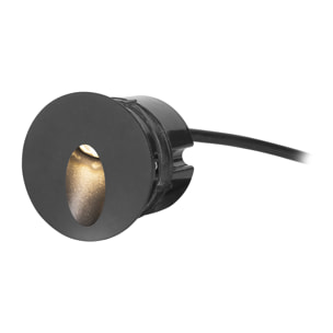 Forlight Icon Round - Foco Empotrable de Pared LED para Exterior IP65. LED 2.2W Blanco Cálido 3000K. Empotrable de Pared Exteri