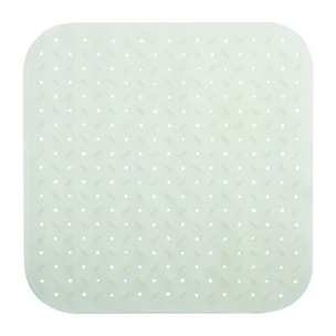 MSV Tapis Fond de douche antidérapant Caoutchouc CLASS 54x54cm Blanc