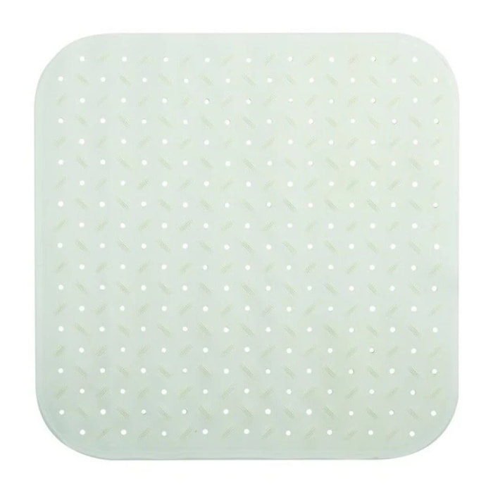 MSV Tapis Fond de douche antidérapant Caoutchouc CLASS 54x54cm Blanc