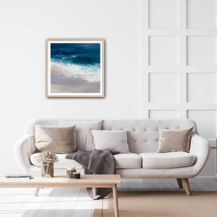 Affiche Marée du soir Affiche + cadre en bois - Chêne