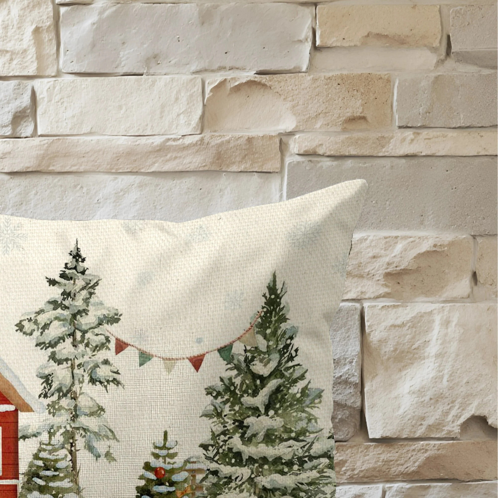 Housse de coussin 100% algodón Christmas House C 30x50 cm
