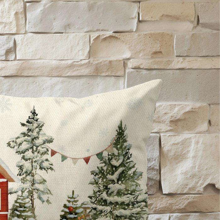 Housse de coussin 100% algodón Christmas House C 30x50 cm