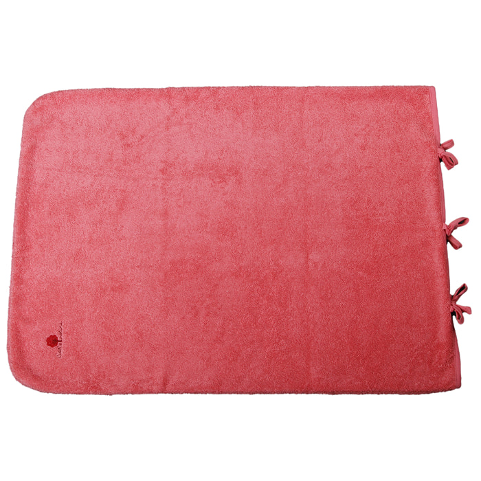 Housse matelas à langer 55x75 cm Coton bio-Corail