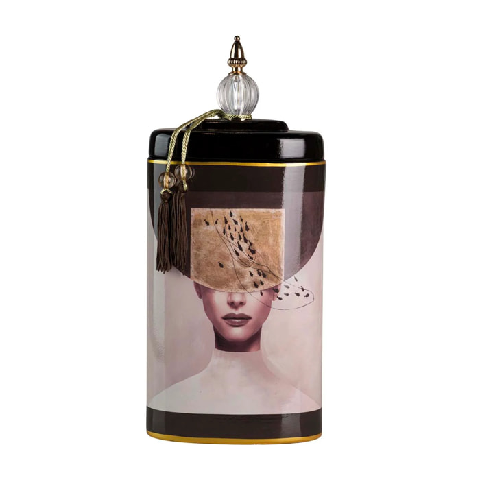 Tibor Cerámica Mujer Sombrero 20x11x47 Cm