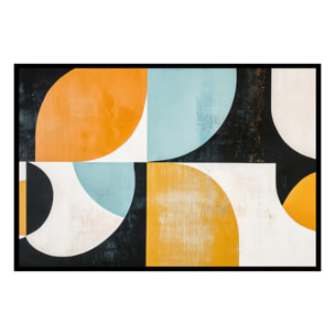 Affiche abstraite moderne affiche encadrée Affiche + cadre en métal - Noir