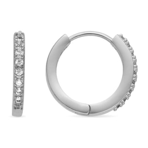 Pendientes con Circonita Brillante acabado plata