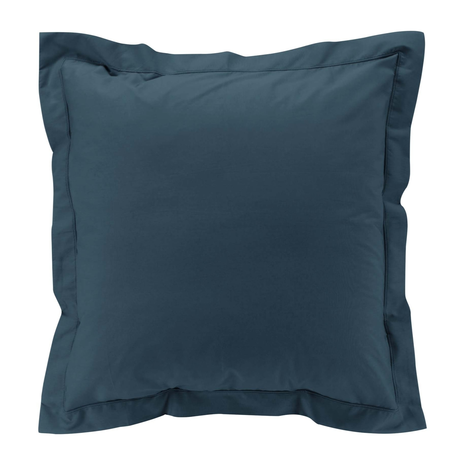 Taie d'oreiller volant plat 100% percale de coton ORIGINE - Bleu Foncé